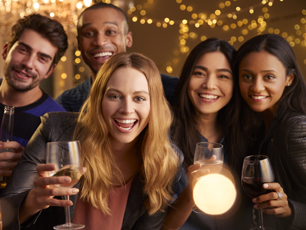 group of people celebrating at an event